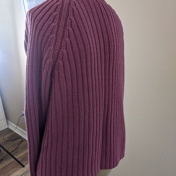 Vintage cable knit chunky pink sweater - Picture 2 of 10